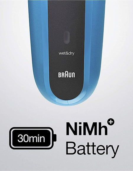 წვერსაპარსი Braun 310BT BLK, Electric Shaver, Black/Blue